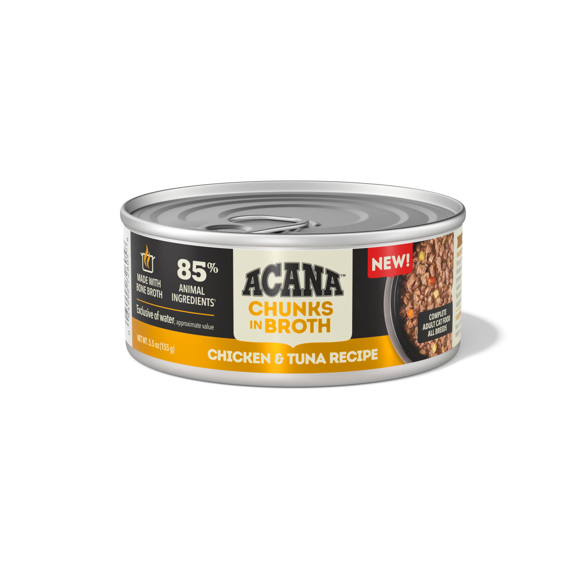Acana Chunks in Broth Canned Cat Food Chicken & Tuna 12ea/5.5 oz 064992726058