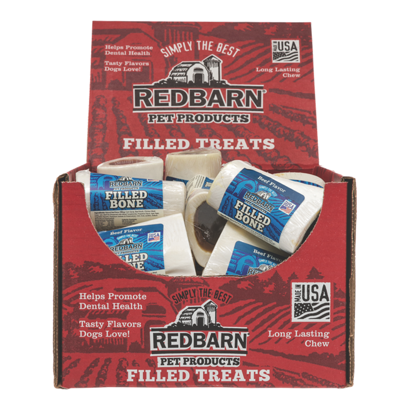 Redbarn Filled Bone Beef 3"/ 20 pk {L+1x}