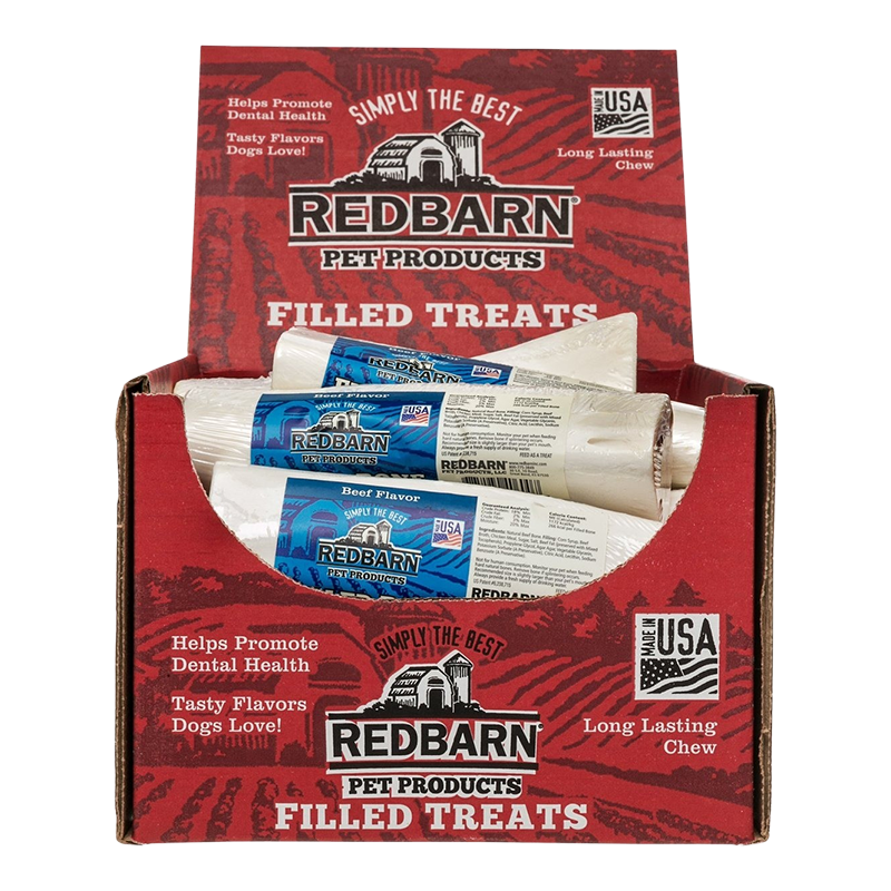 Redbarn Filled Beef Bone 6"/ 15 pk {L+1x} 416011