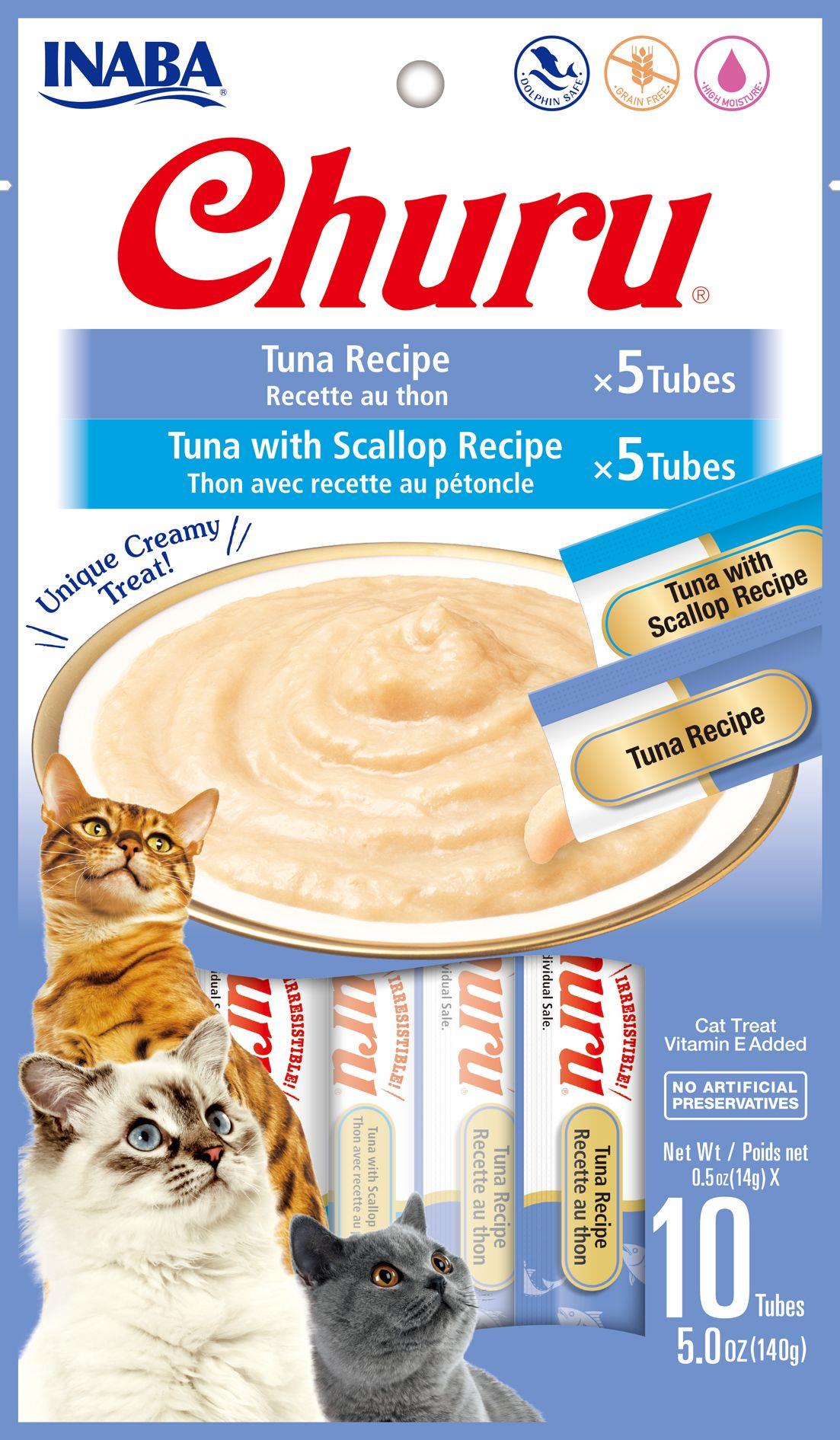 Inaba Churu Tuna Cat Treats Variety Bag .5 oz 10 Tubes {L-1}859031