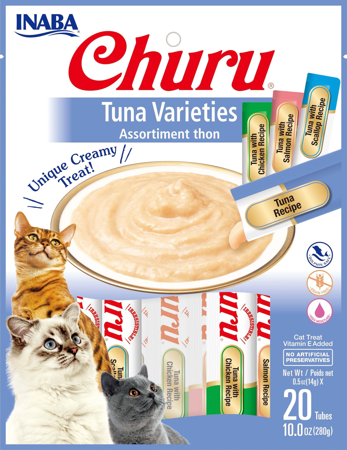 Inaba Churu Tuna Cat Treats Variety Pack .5 oz 20 Tubes {L+1R}859033