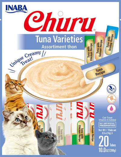 Inaba Churu Tuna Cat Treats Variety Pack .5 oz 20 Tubes {L+1R}859033