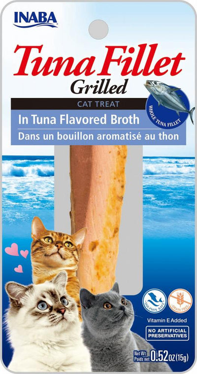 Inaba Grilled Tuna Fillet in Tuna Broth Cat Treat  .52oz {L+1} 859230