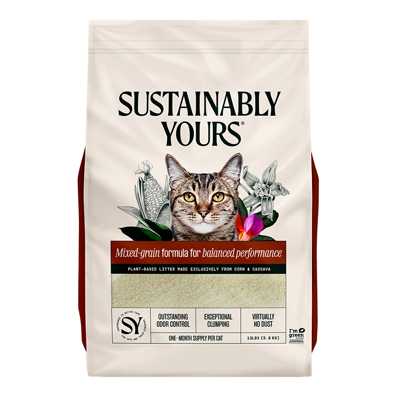 Sustainably Yours Cat Litter Mixed Grain 13lb {L-x}