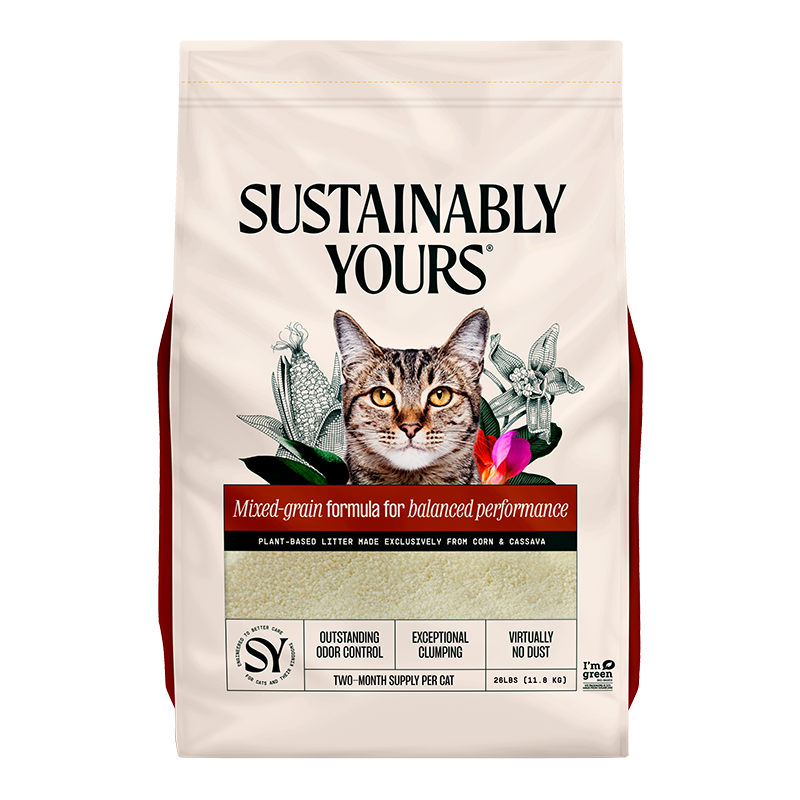 Sustainably Yours Cat Litter Mixed Grain 26lb {L-x}