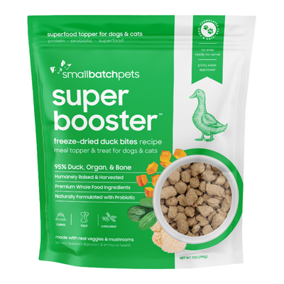 Small Batch Dog Cat Freeze-Dried Super Booster Duck 7oz {L+x}