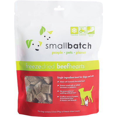 Small Batch Dog Cat Freeze Dried Beef Hearts 3.5oz {L+x}