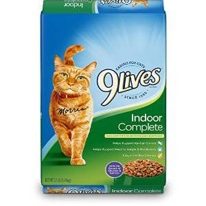 9 Lives Indoor Complete Dry Cat Food-12-lb-{L+1} 079100522552