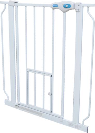 Carlson Extra Wide Walk-Thru Gate with Pet Door (32" high x 29"-52" wide) {L-1}916000