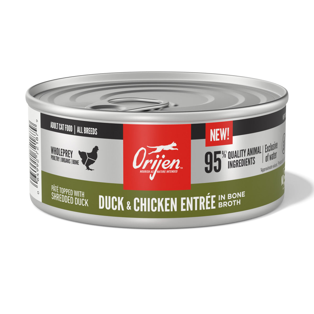 Orijen Pâté w/Shreds Canned Cat Food Duck & Chicken 12ea/5.5 oz 064992721879