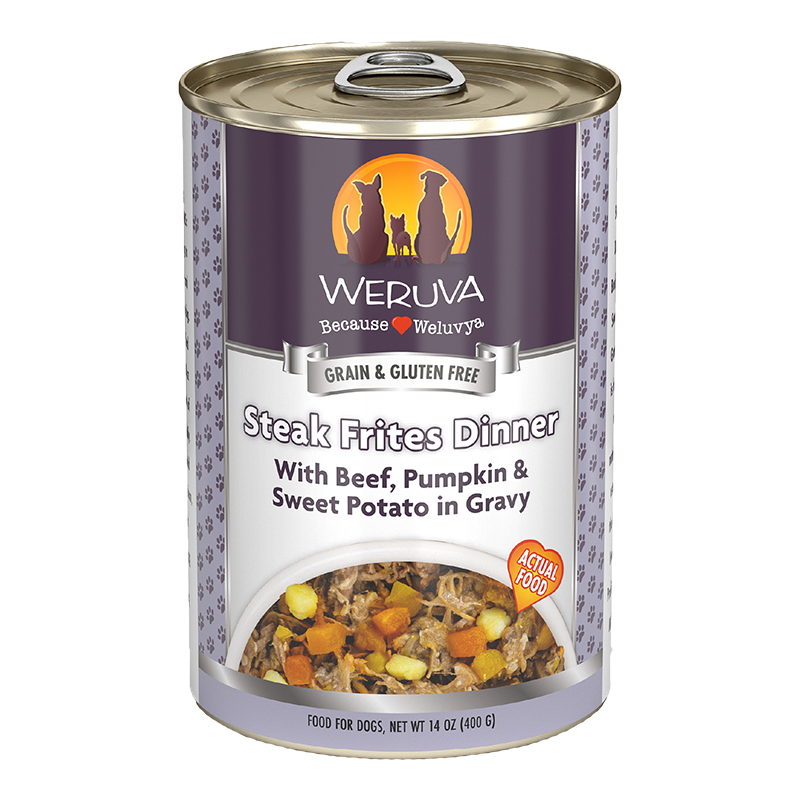 Weruva Dog Steak Frites Dinner 14oz / 12 ct {L-x}