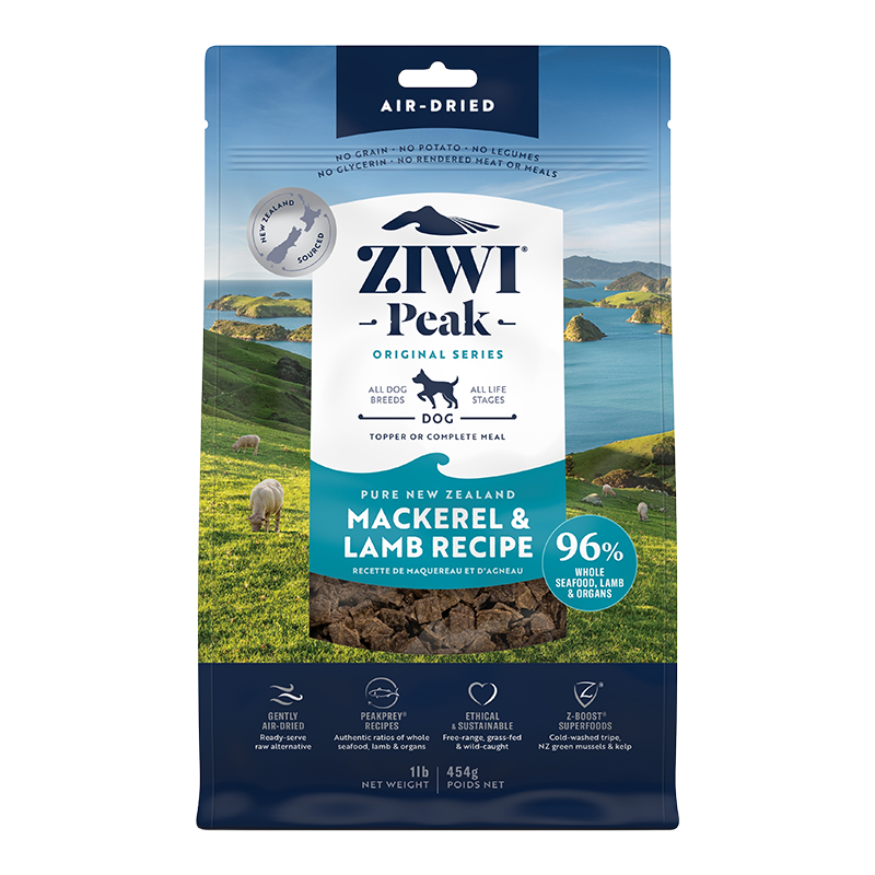 Ziwipeak Dog Air Dried Mackere & Lamb 16z {L-x}