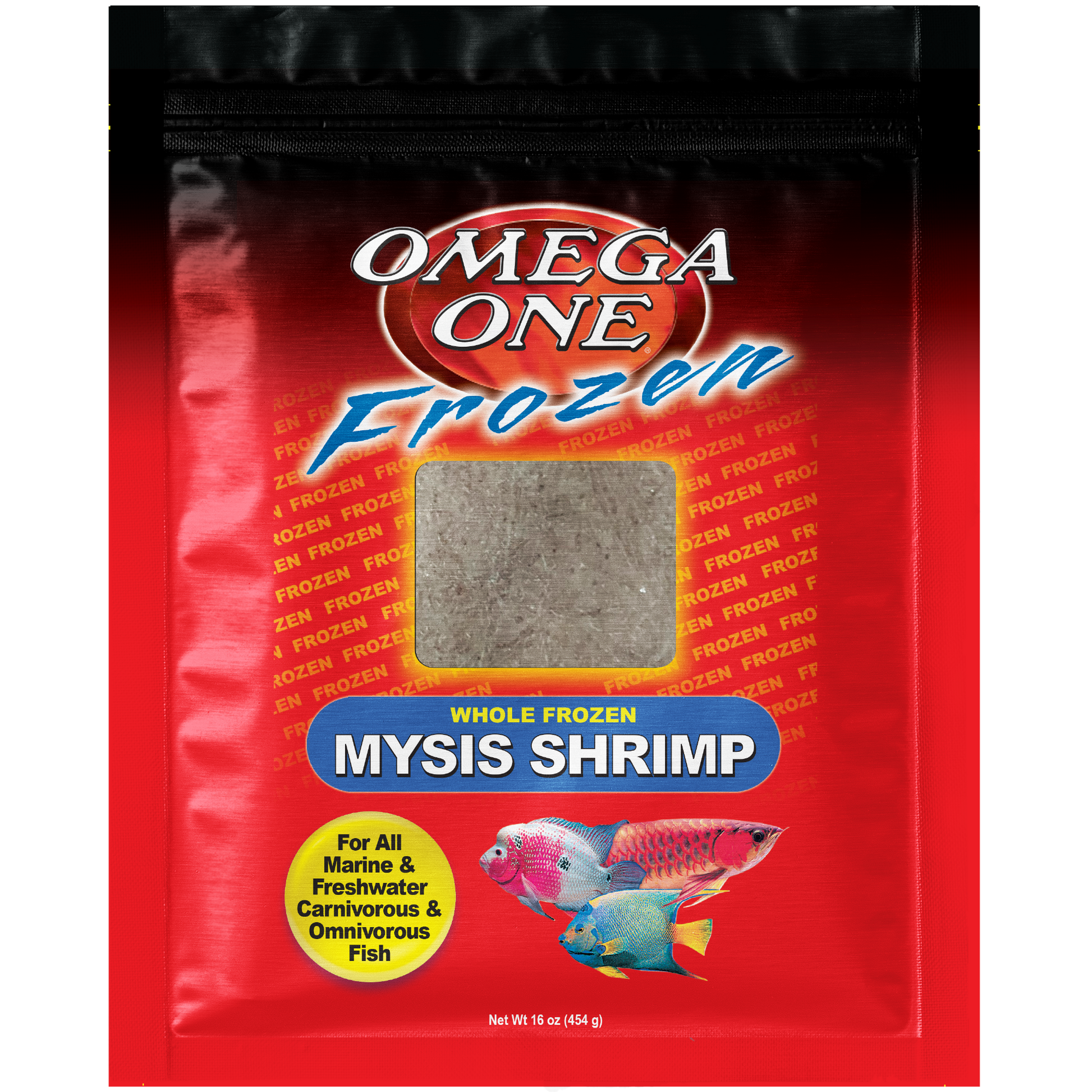 Omega One Whole Frozen Mysis Shrimp Fish Food 16 oz SD-5 098220064216