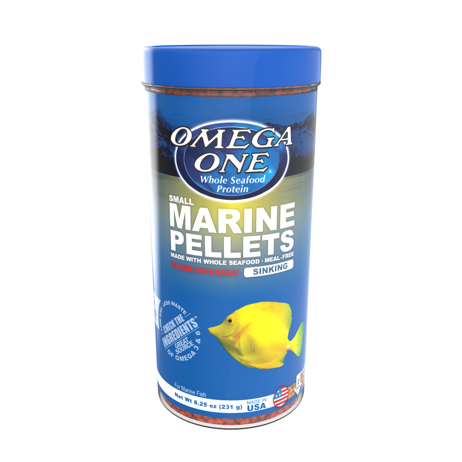Omega One Marine Sinking Pellet Fish Food Small Pellets 8.25 oz 698220024113