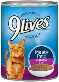 9Lives Beef Dinner Can Cat Food 12/13z {L-1} C= 799388 079100522408