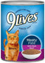 9Lives Beef Dinner Can Cat Food 12/13z {L - 1} C= 799388