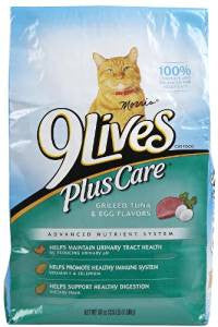 9Lives Plus Care Dry Cat Food 3.15lb{l - 1} C= 799183