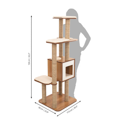 Vesper High Base Walnut, Extra Tall - Walnut