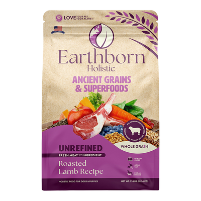 EARTHBORN DOG UNREFINED ANCIENT GRAINS LAMB 25LB