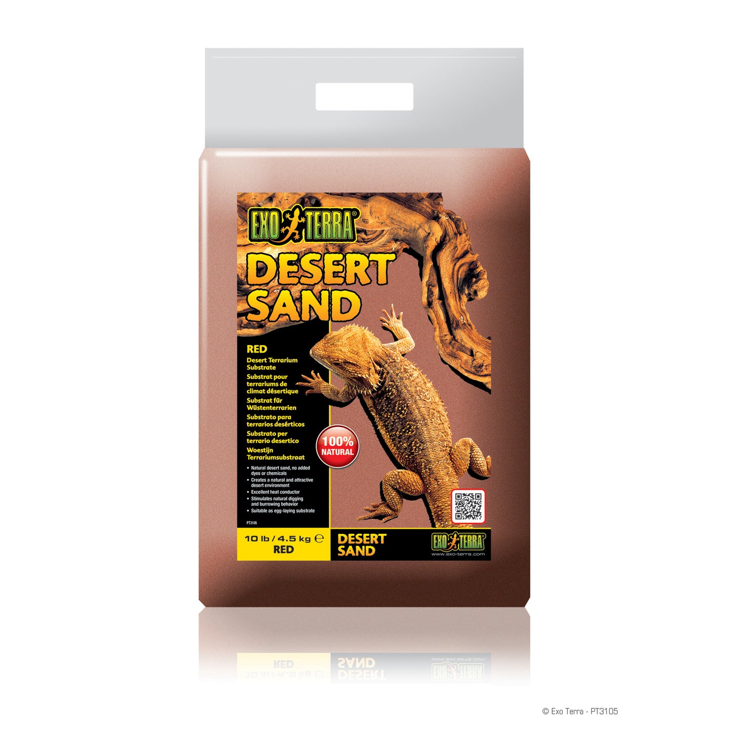 Exo Terra Desert Sand - Red - 10 lb - Red Pt3105