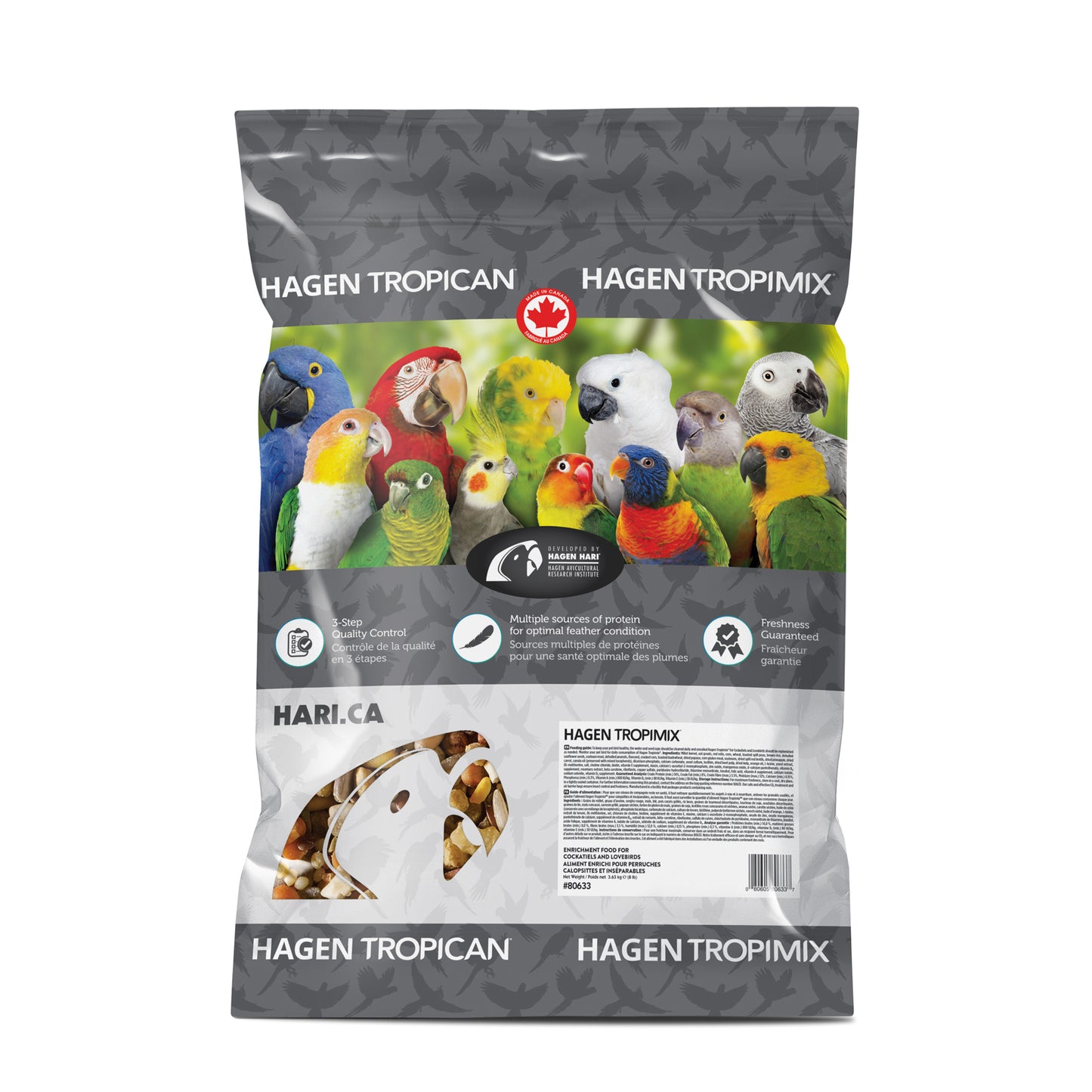 Hagen Hari Tropimix Formula for Cockatiels and Lovebirds 8lb - 80633