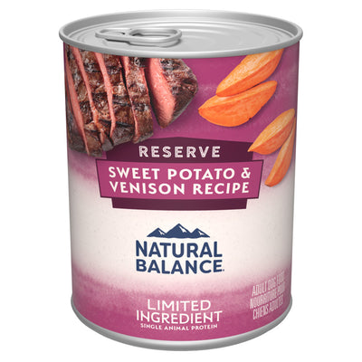Natural Balance Venison/Sweet Potato LID CAN DOG 12/13 oz 723633925723