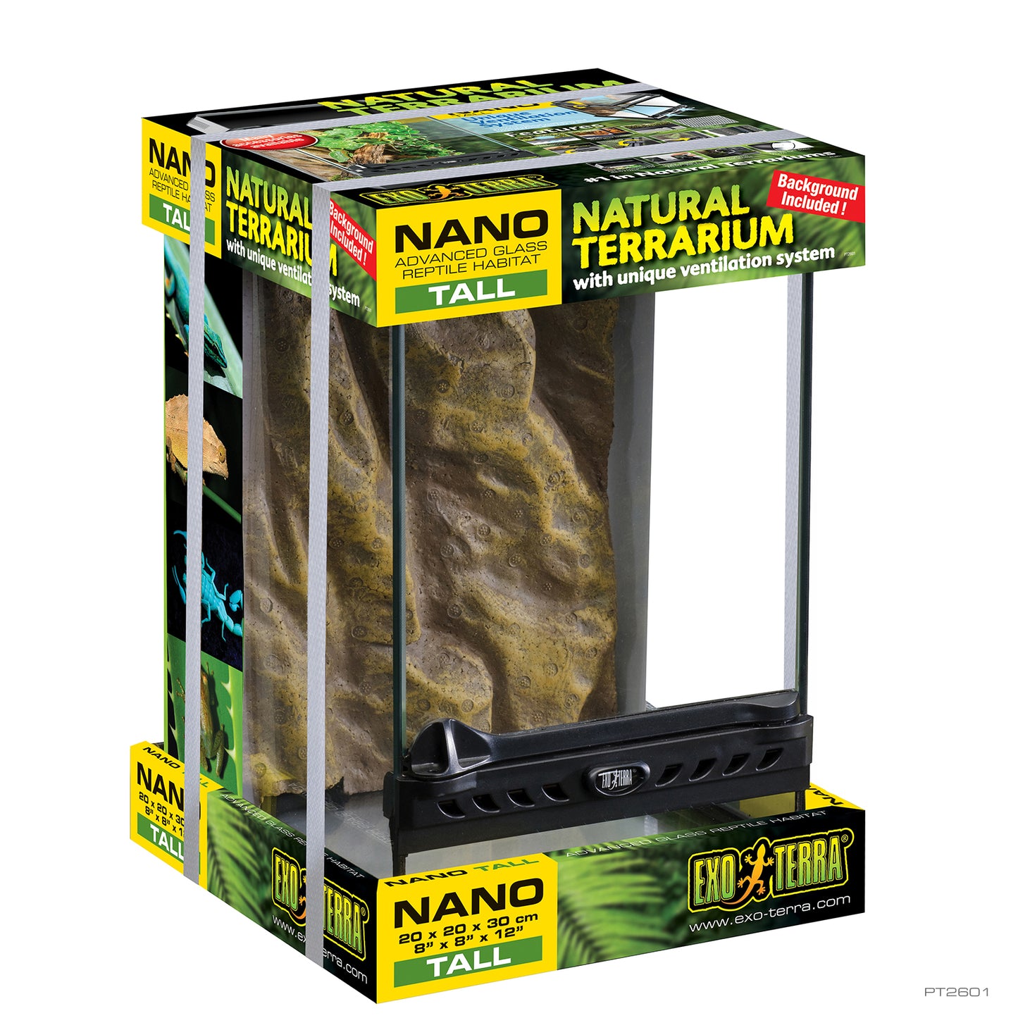 Exo Terra Nano Tall Terrarium - 8"x8"x12" - PT2601