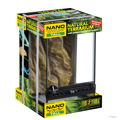 Exo Terra Nano Tall Terrarium - 8"x8"x12" - PT2601