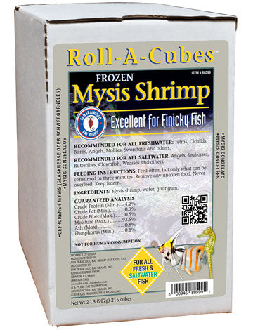 San Francisco Mysis Shrimp Frozen Fish Food 2 lb