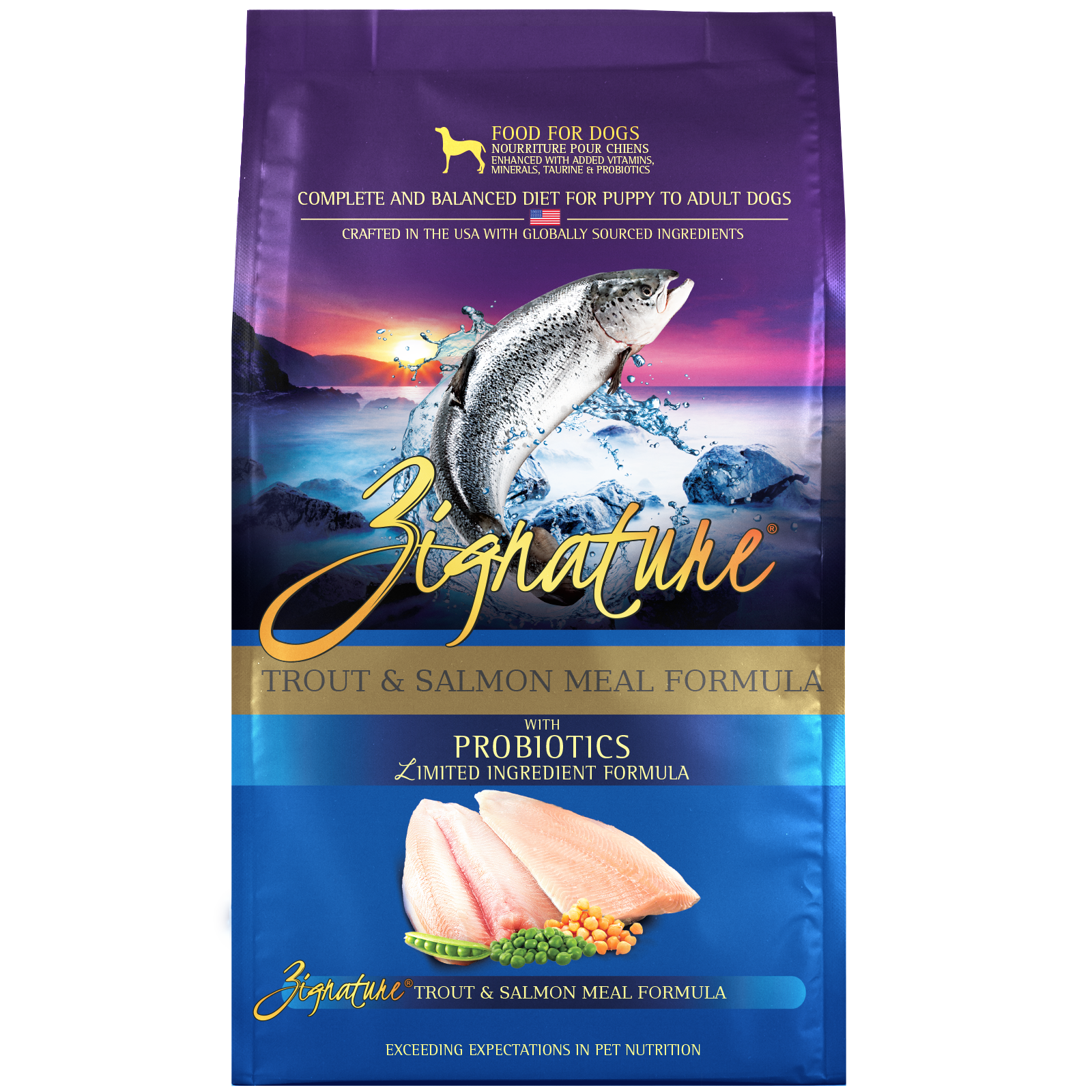 Zignature Trout & Salmon Meal Formula Dog Food 4 lb