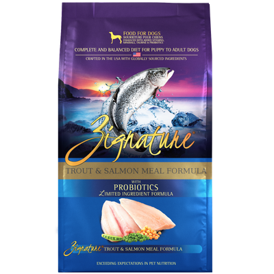Zignature Trout & Salmon Meal Formula Dog Food 4 lb