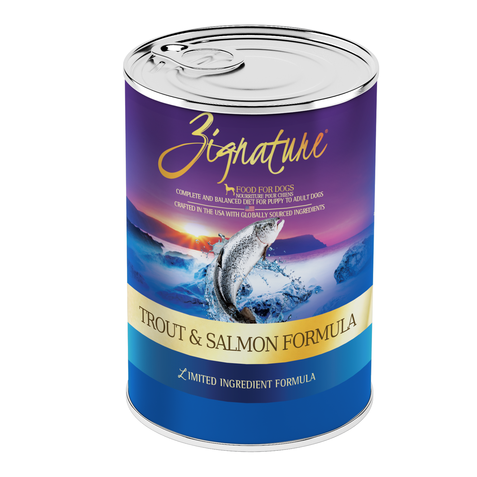 Zignature Trout & Salmon Formula Dog Food 12/13 oz