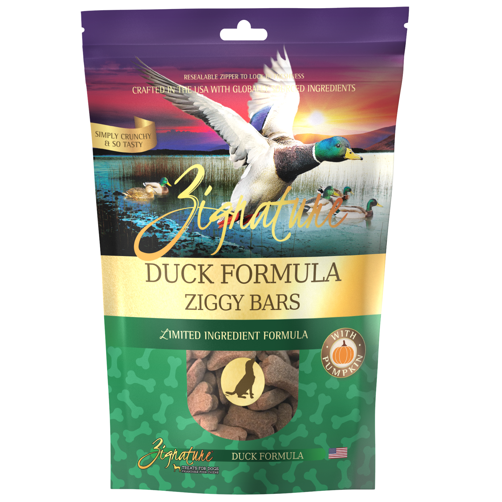 Zignature Duck Formula Biscuit Treats for Dog 12 oz 