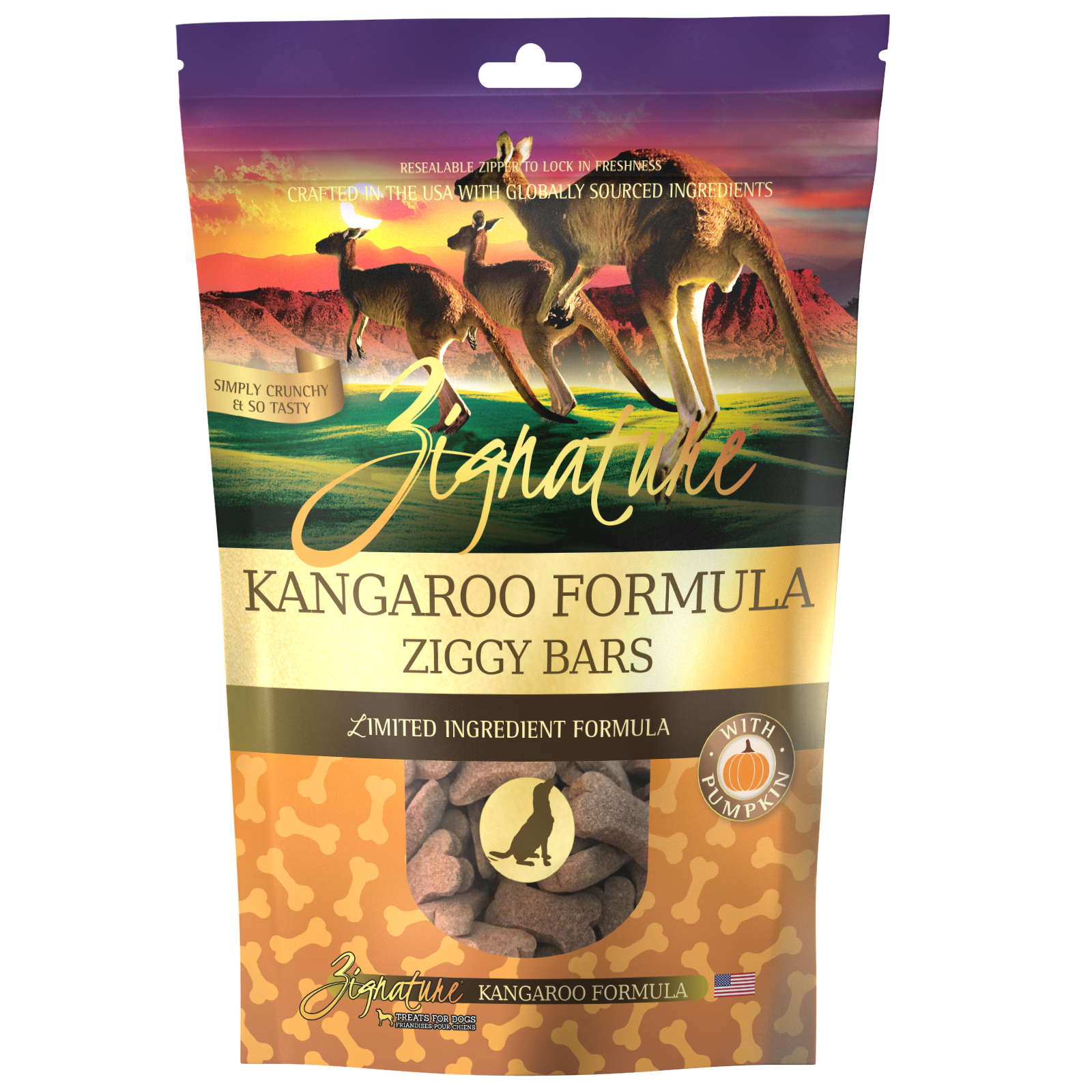 Zignature Kangaroo Formula Biscuit Treats for Dog 12 oz 