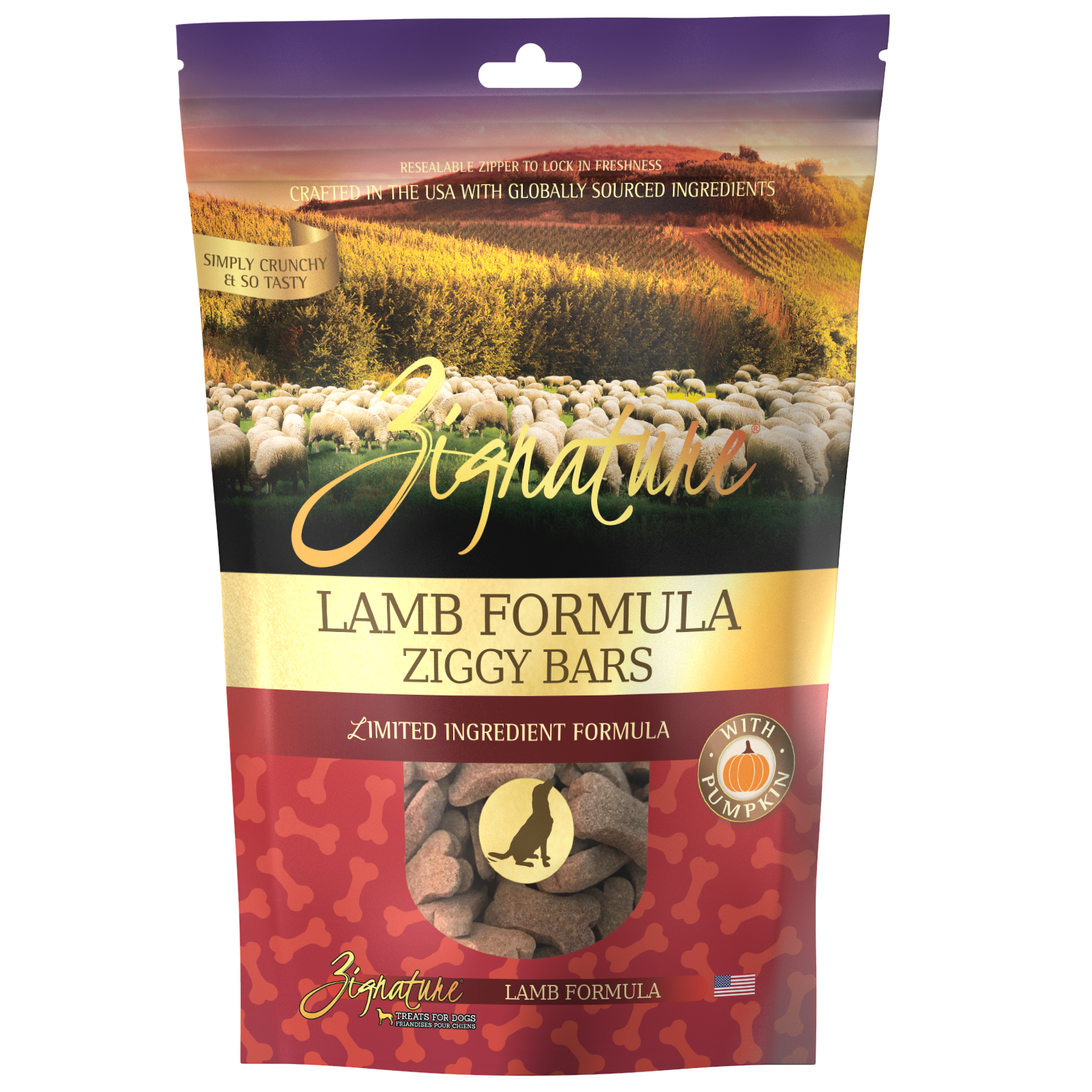 Zignature Lamb Formula Biscuit Treats for Dog 12 oz 