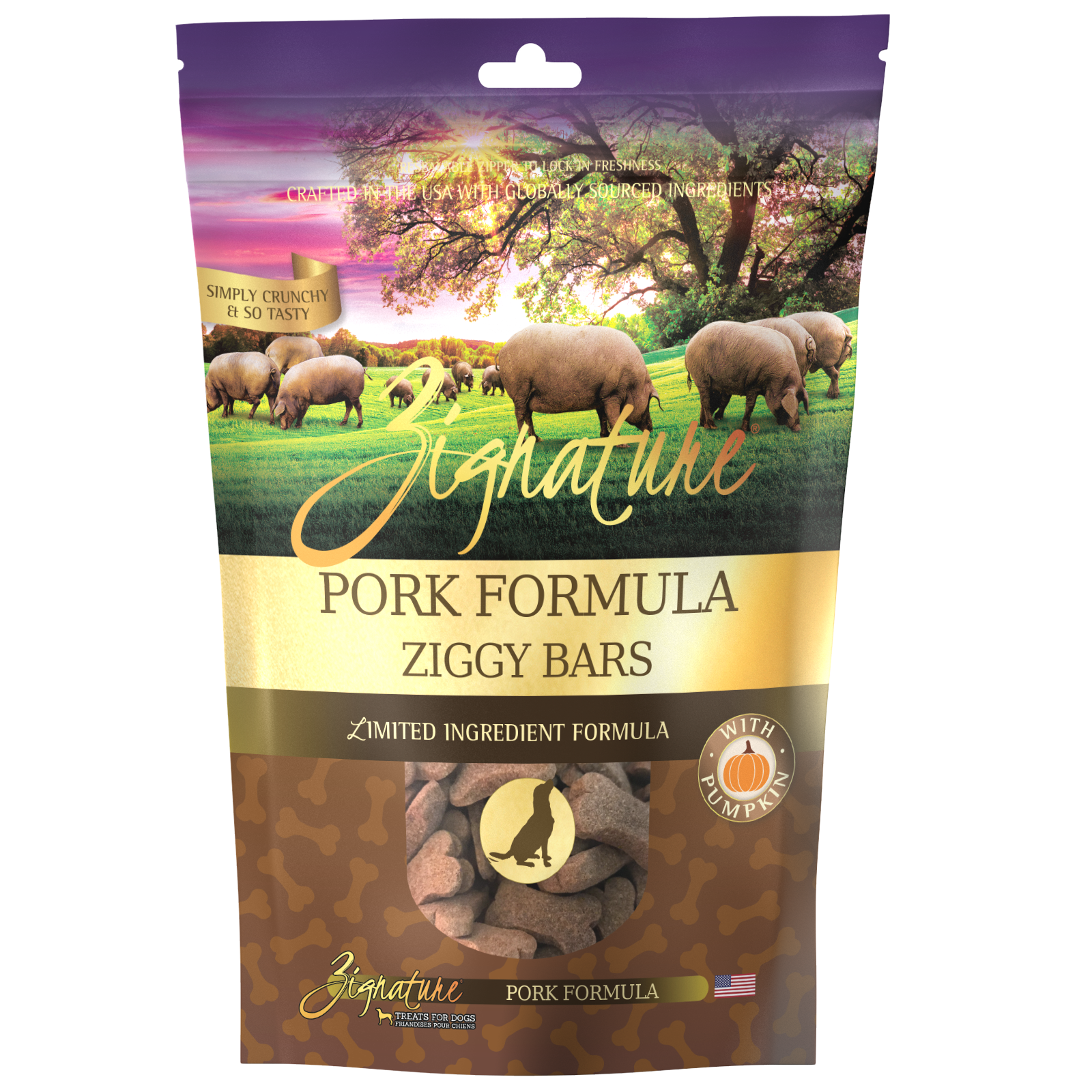 Zignature Pork Formula Biscuit Treats for Dog 12 oz 
