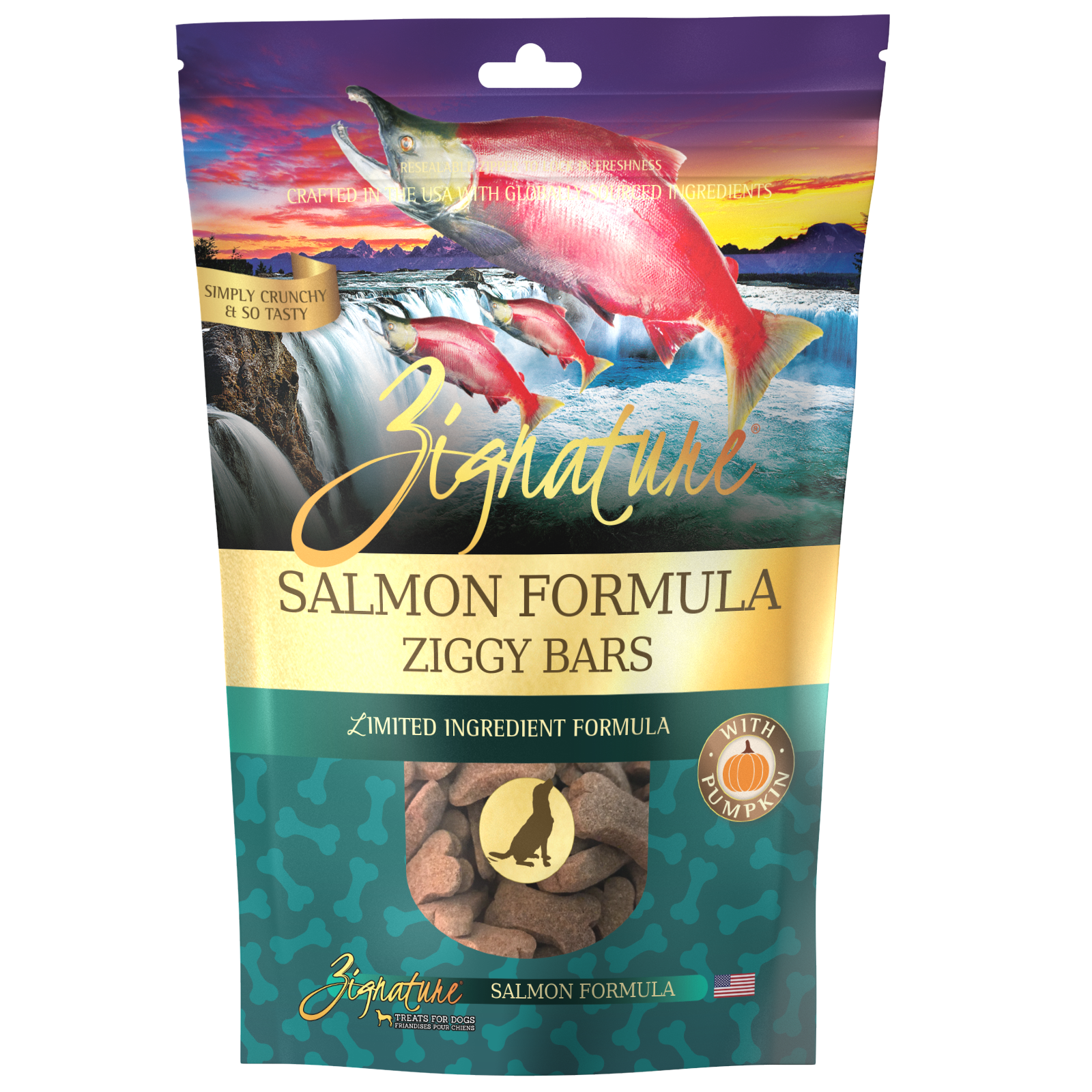 Zignature Salmon Formula Biscuit Treats for Dog 12 oz 