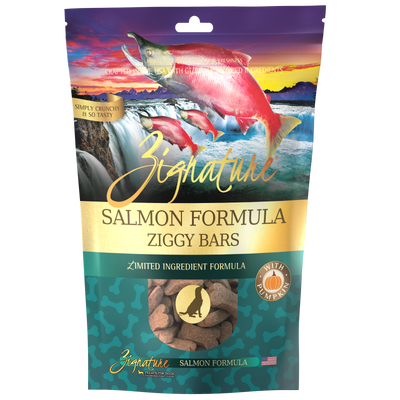 Zignature Salmon Formula Biscuit Treats for Dog 12 oz 