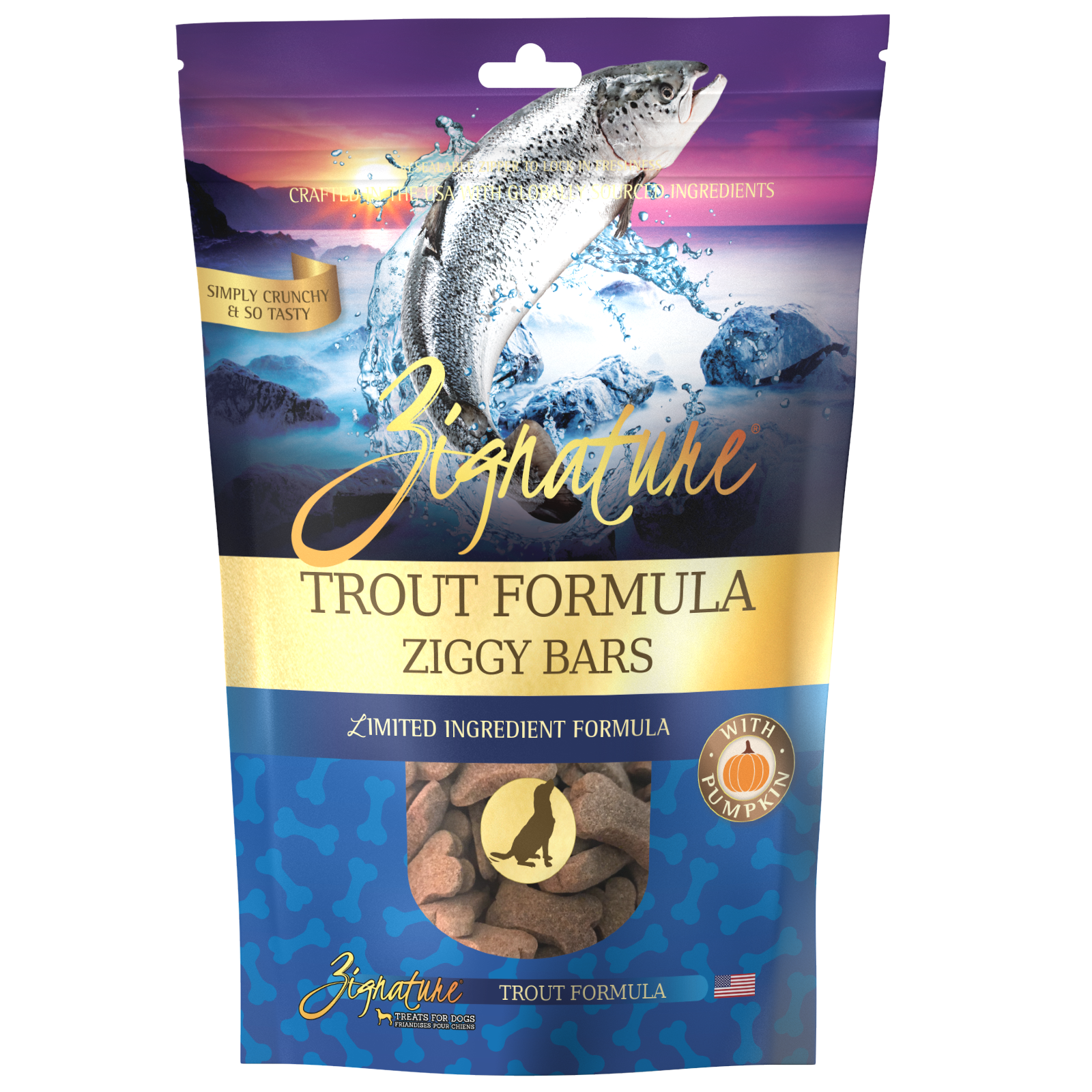 Zignature Trout Formula Biscuit Treats for Dog 12 oz 