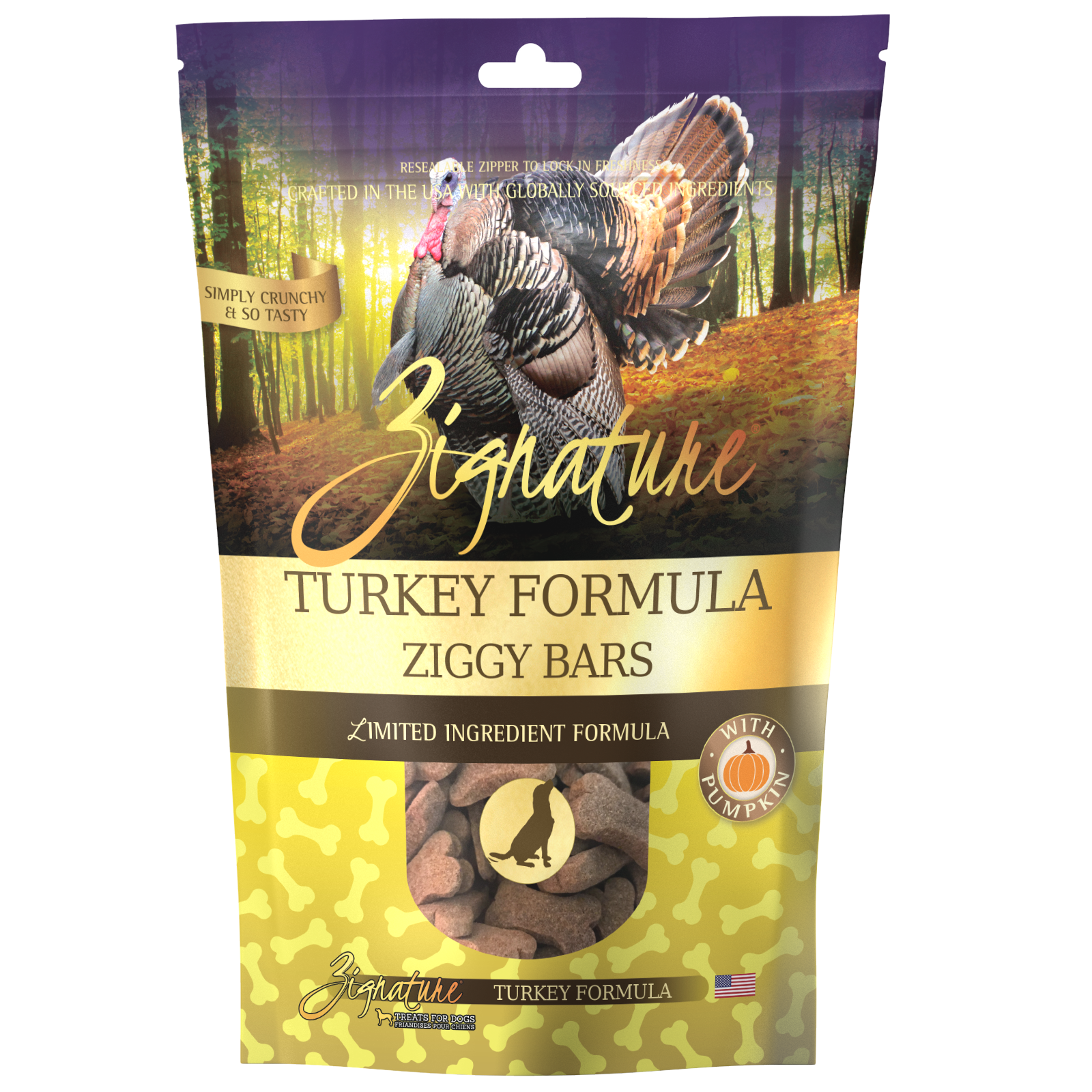 Zignature Turkey Formula Biscuit Treats for Dog 12 oz 