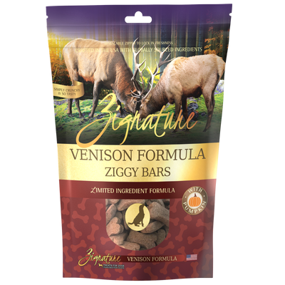 Zignature Venison Formula Biscuit Treats for Dog 12 oz 