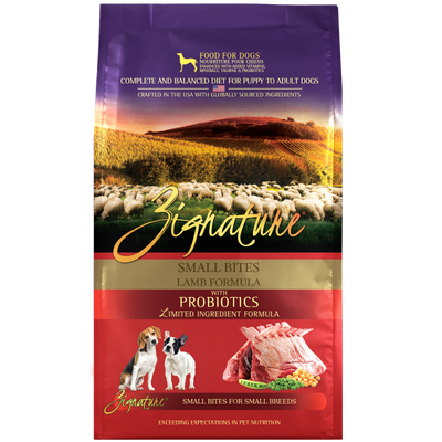 Zignature Lamb Formula Small Bites Dry Dog Food 4 lb