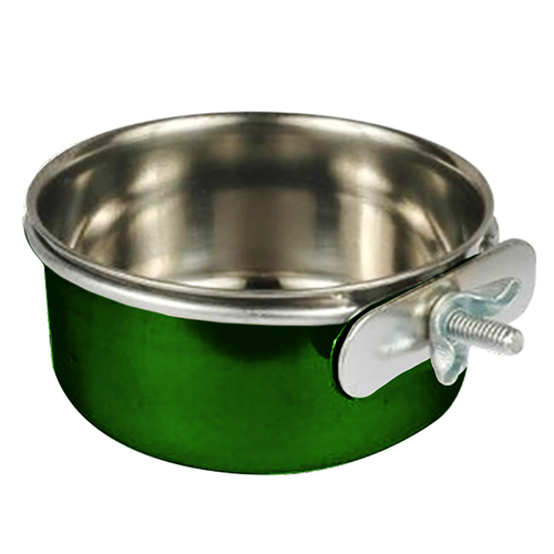 A & E Cages Coop Cup with Ring Bolt Green 10oz - Bird