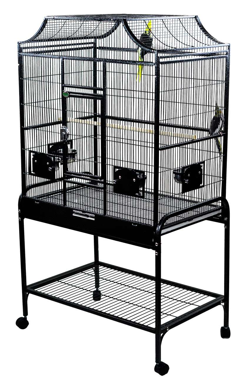 A & E Cages Elegant Style Flight Bird Cage Black 32in X 21in
