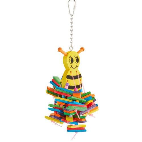 A & E Cages Happy Beaks Busy Bee Bird Toy 4in x 9in