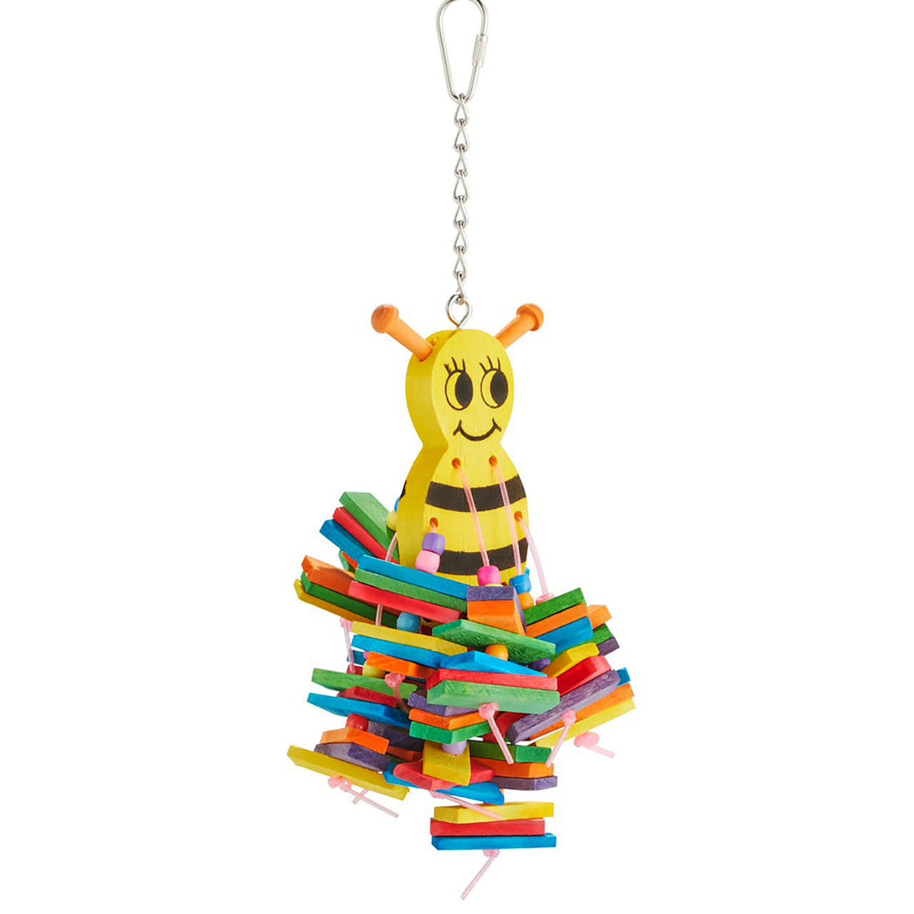 A & E Cages Happy Beaks Busy Bee Bird Toy 4in x 4in x 9in