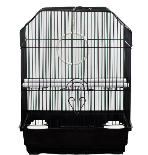 A & E Cages Ornate Top Bird Cage in Retail Box Black 14 Inches