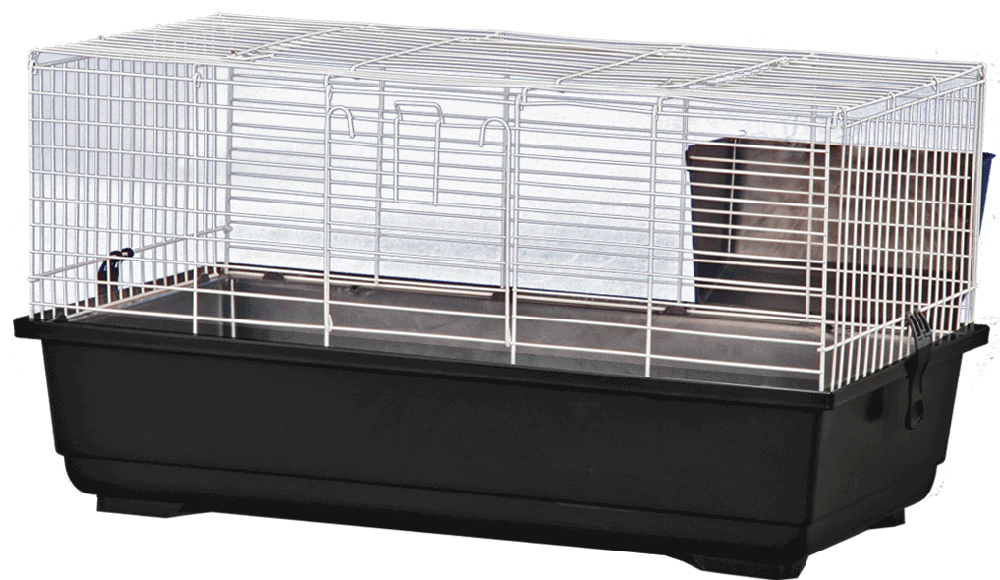 A & E Cages Rabbit Cage Black 39 inches X 22 inches X 18 inches