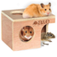 A & E Cages Small Animal Hut Hamster/Gerbil Wood 6 1/4 inches X 5 1/8 inches X 4 1/2 inches