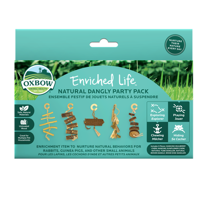 Oxbow Animal Health Enriched Life Natural Dangly Party Pack Small Animal Chew Toy 744845968858